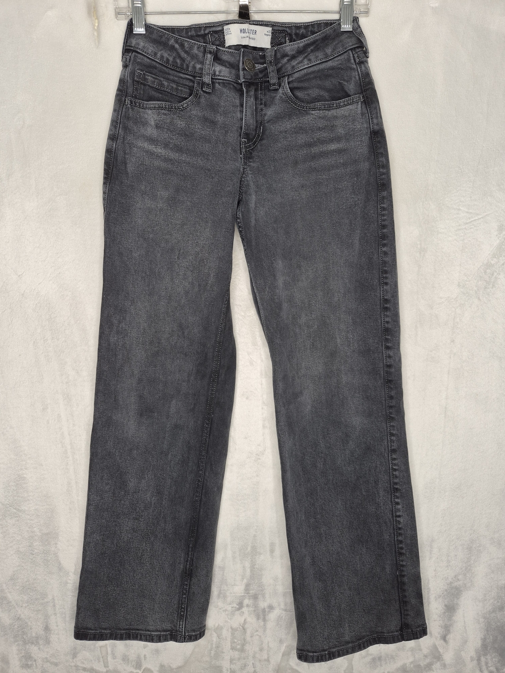 Hollister Low Rise Baggy Buckleback Jeans Gray Womens W23